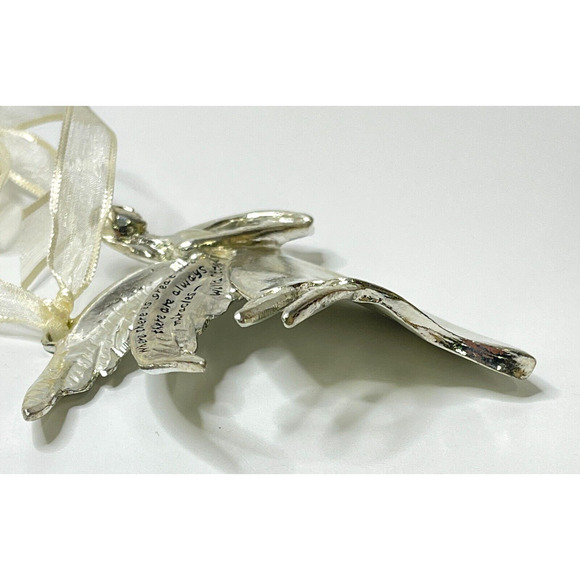 Angel Pewter Ornament Where Is Greater Love There Are Always Miracles Engravable - Picture 7 of 10